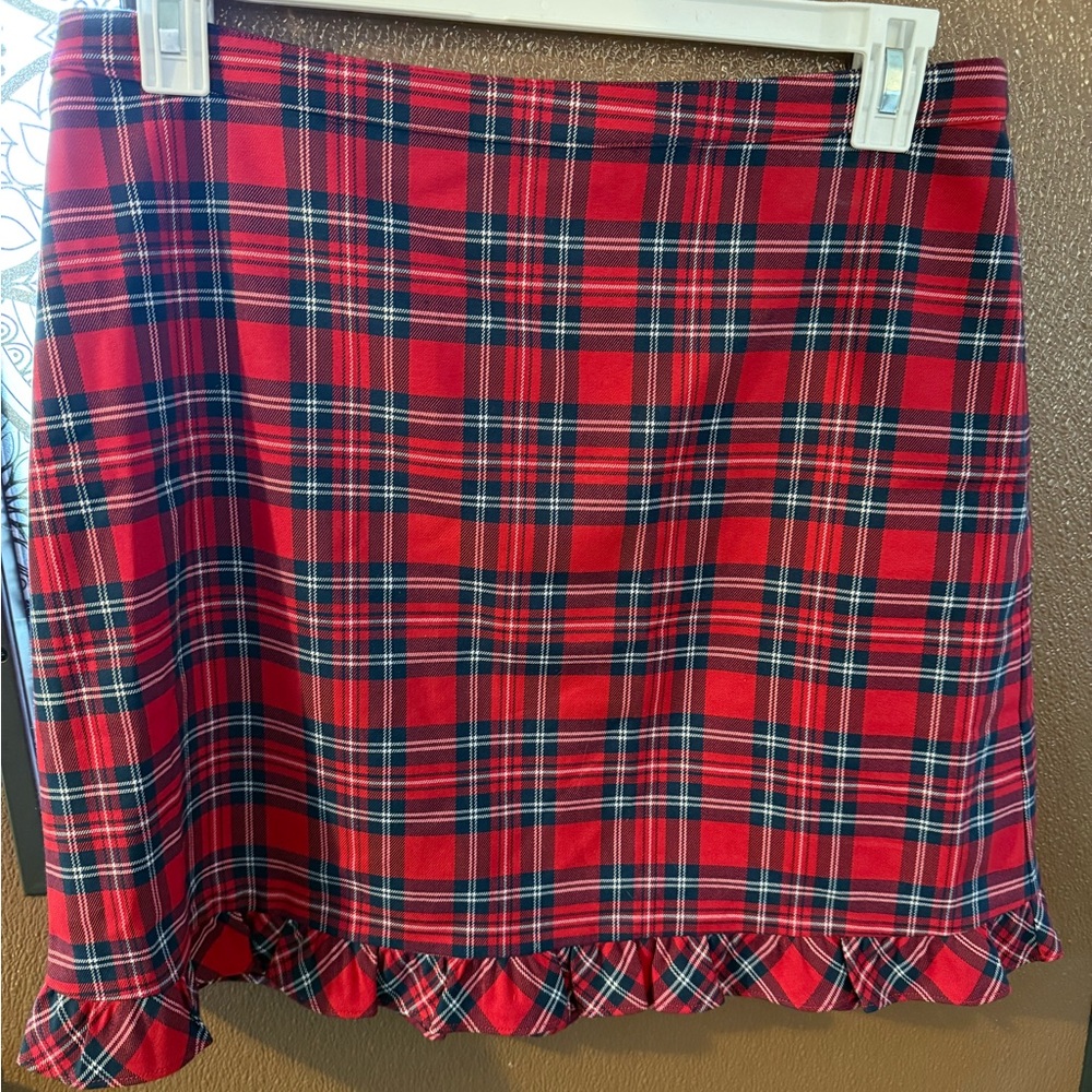 Plaid Red Skirt